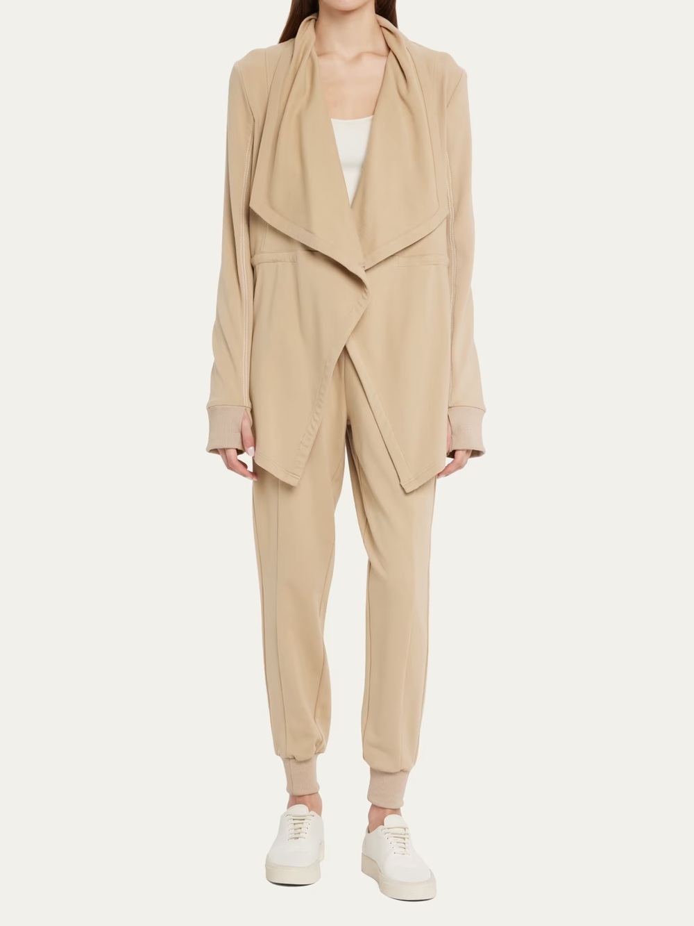BLANC NOIR Yolo Drape-Front Jacket - Medium